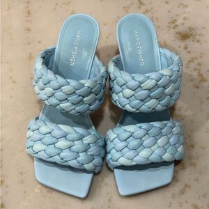 MARC FISHER Toree braided blue heels